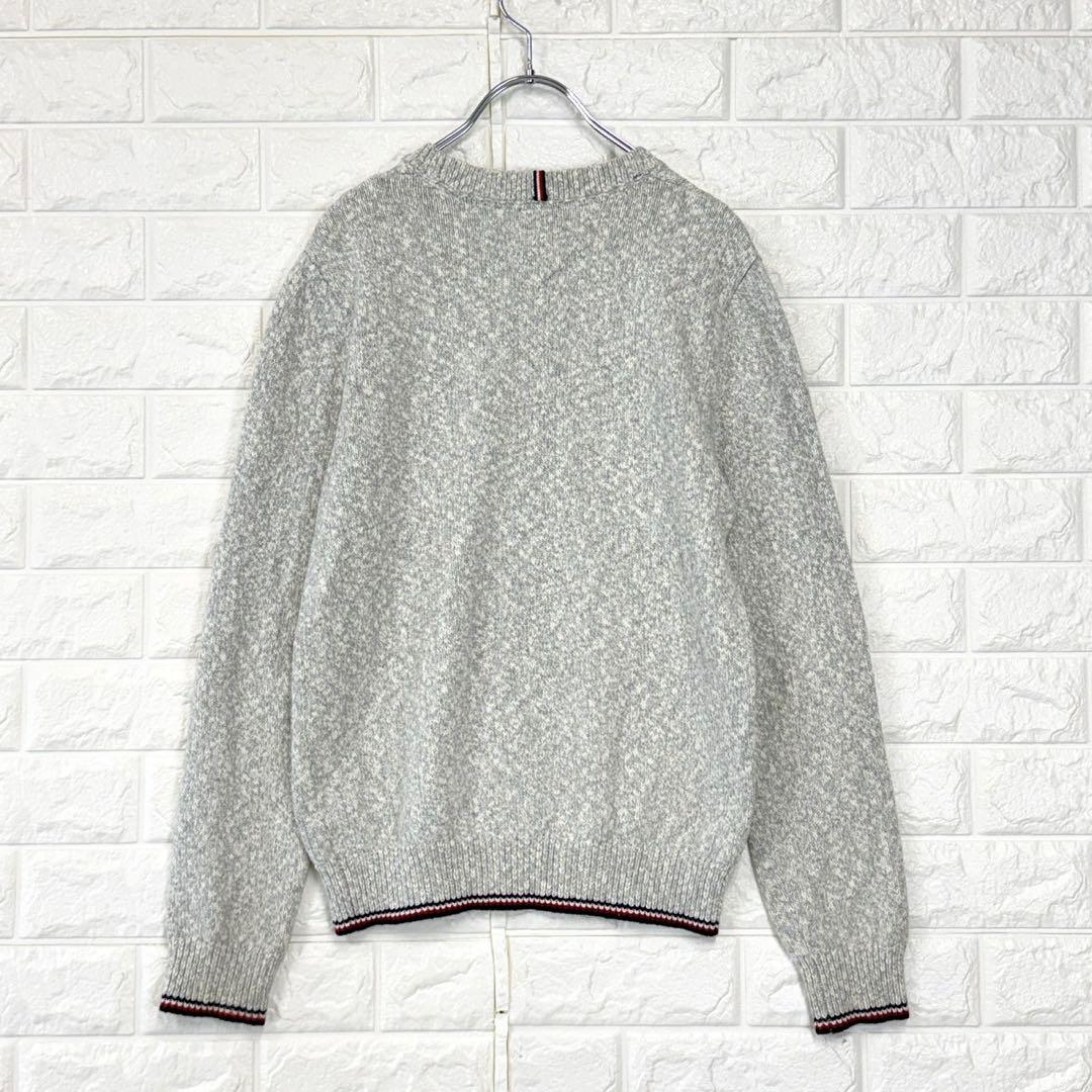 トミーヒルフィガー/XS/グレー/ミックス/ニットプルオーバー/長袖/ロゴ/春秋 — image 5