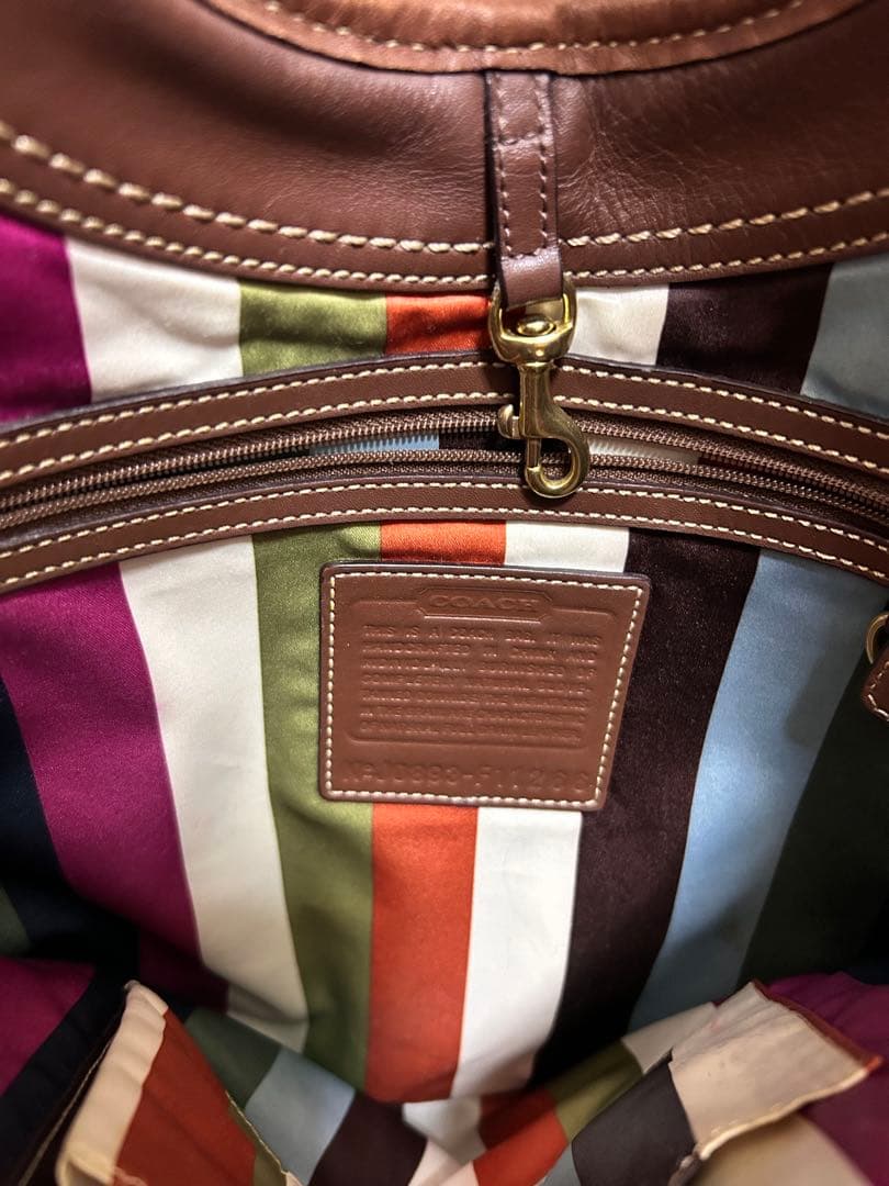 Vintage COACH レザー ハンドバッグ ブラウン — image 3