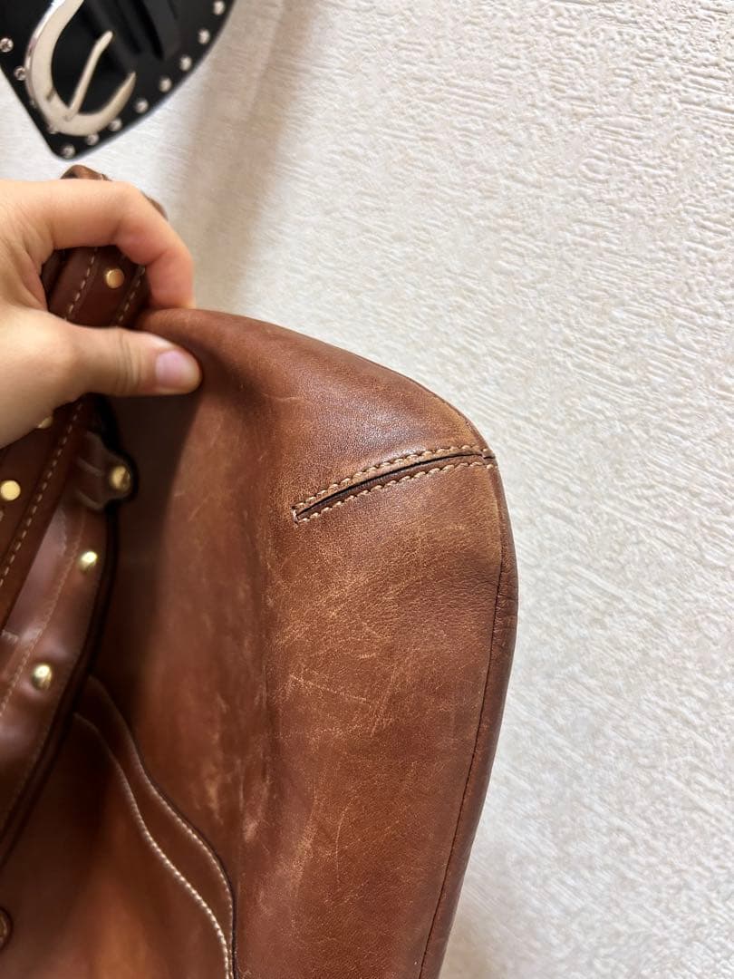Vintage COACH レザー ハンドバッグ ブラウン — image 5