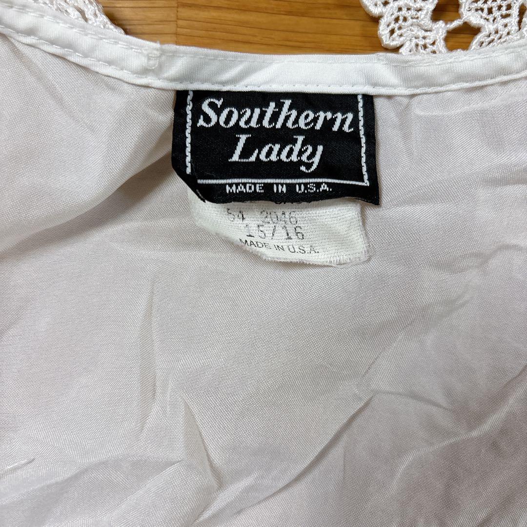 一点物❣️Southern Lady ホワイト七分袖シャツ　レース襟 — image 2