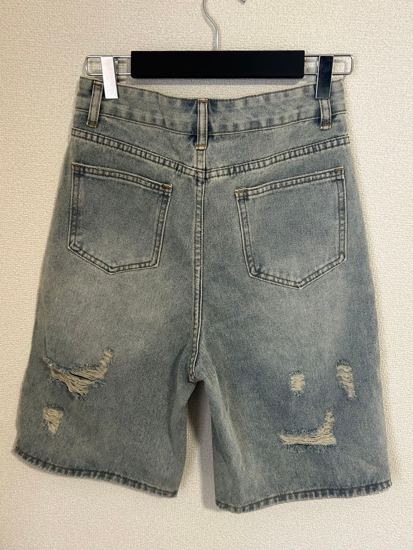 SHEENA ダメージハーフルーズデニムパンツ — image 2