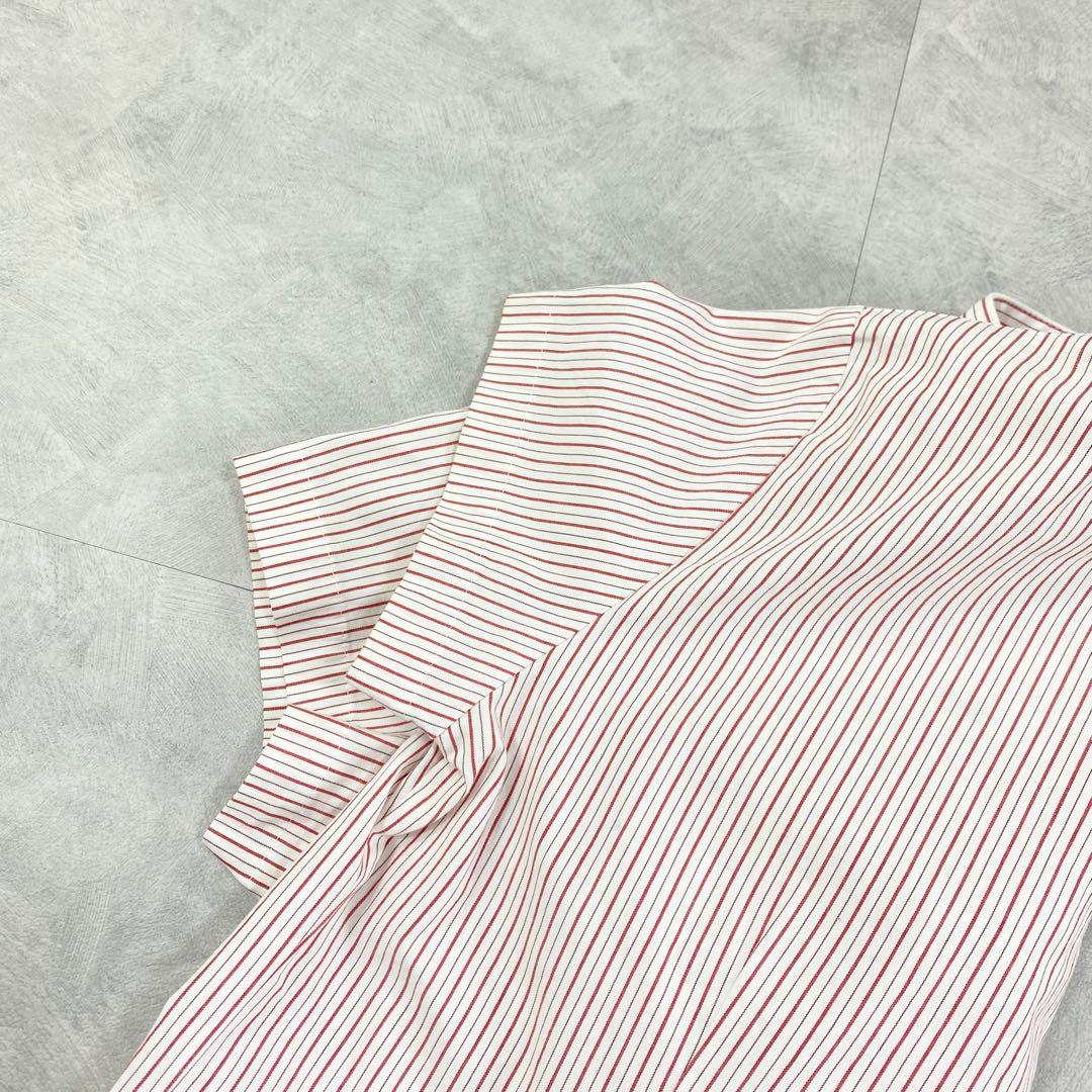 LACOSTE ミニワニロゴ ストライプ半袖シャツ サイズ40 — image 5