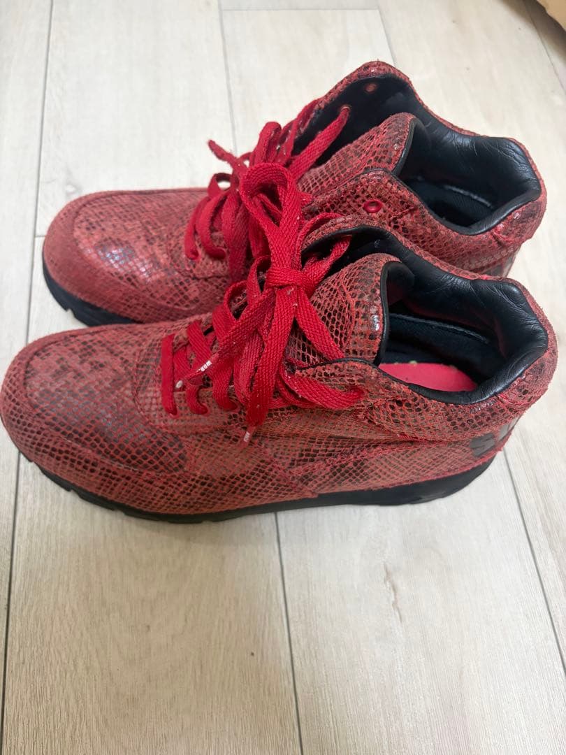 限定商品SUPREME NIKEコラボ　スネークスキン スニーカー レッド — image 5