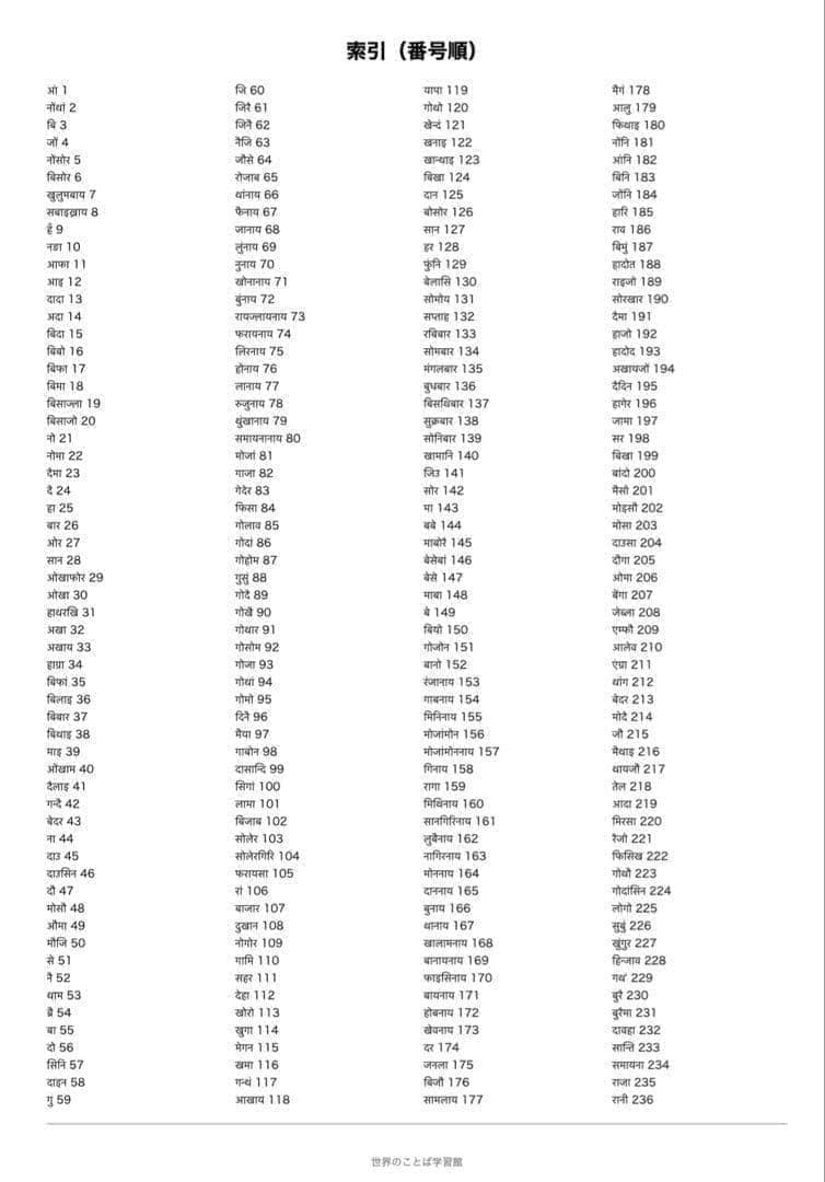 ボド語単語帳 初心者〜中級 1200単語｜A4プリント教材 — image 5