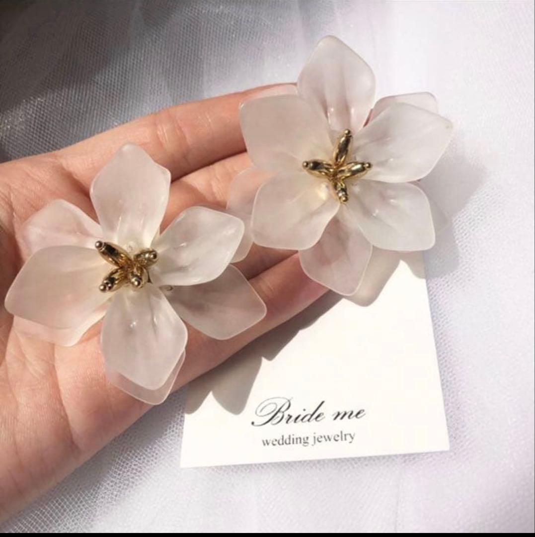 Bride me フラワーイヤリング　ウェディングアクセサリー — image 2