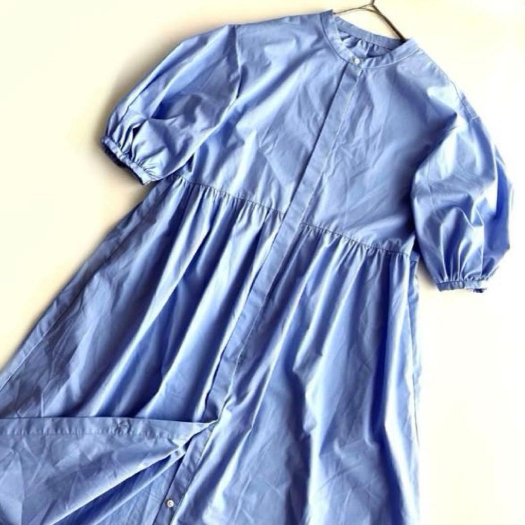 【美品】グリーンレーベルリラクシング 2024パフスリーブ ロングワンピース — image 4