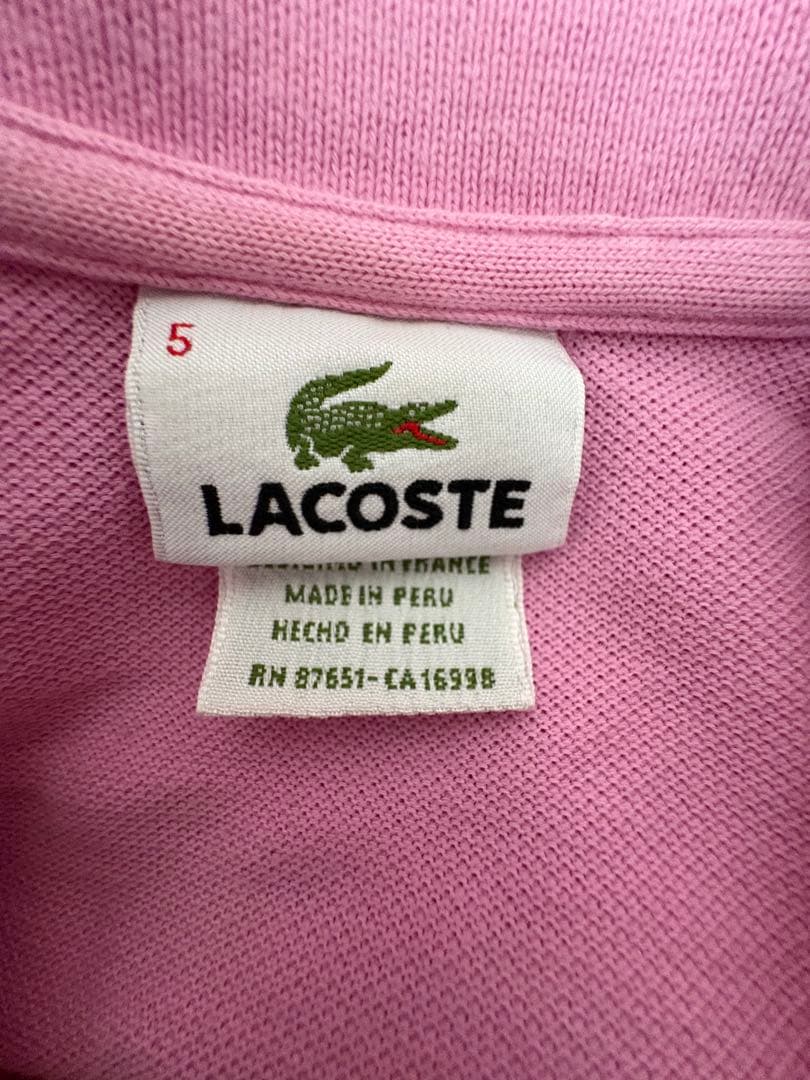 LACOSTE ラコステ ポロシャツ ピンク サイズ5 — image 3