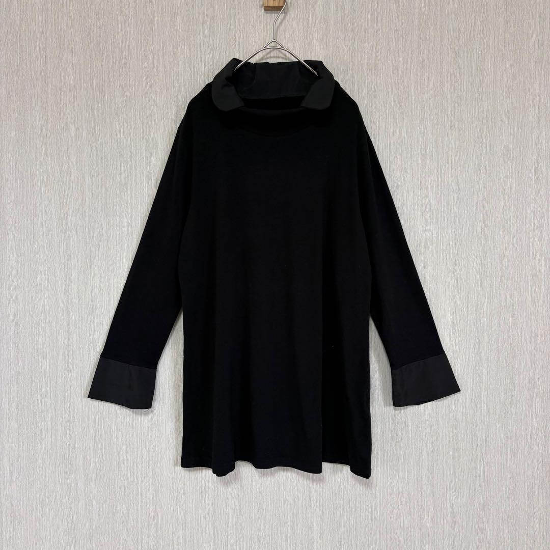 【Je crois soi】　異素材ハイネックカットソー　長袖　　M〜L くろ — image 2