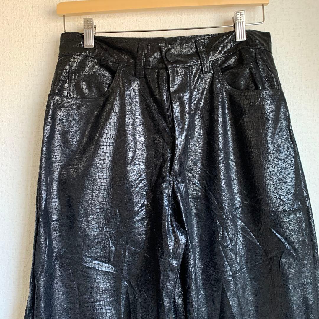 POP ICON ブラック ワイドパンツ — image 3