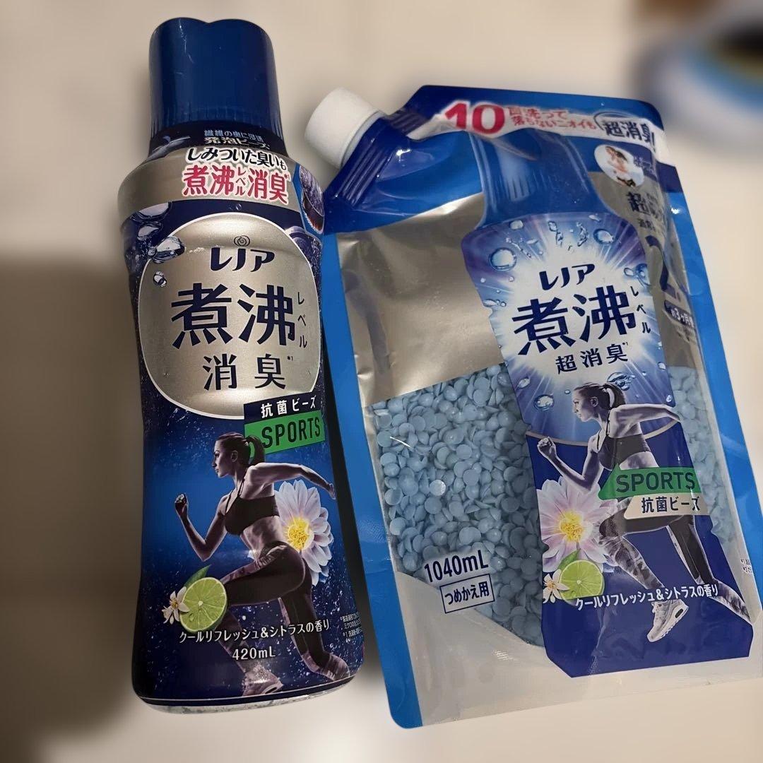 レノア 煮沸レベル消臭 抗菌ビーズ SPORTS 本体＆詰替セット — image 5