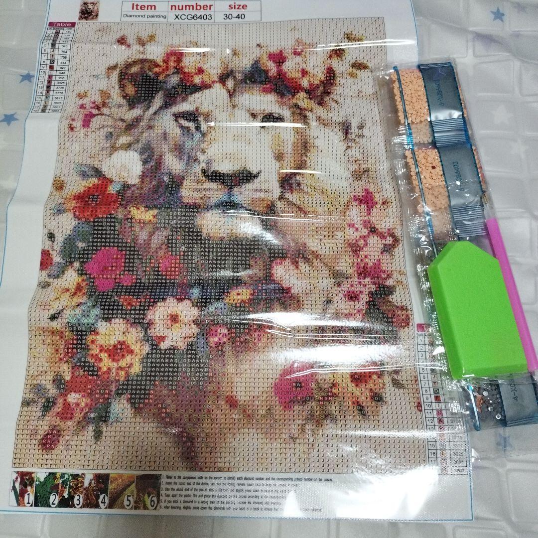 ダイヤモンドアート ライオン 30×40cm — image 4