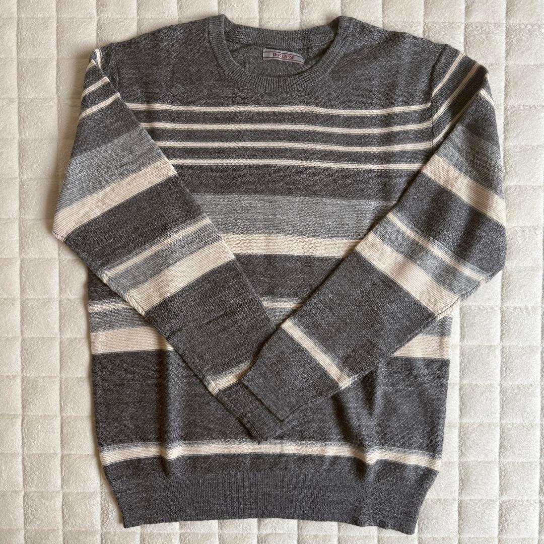 新品✨ DoCLASSE コットン マルチボーダー クールネック 長袖 M — image 4