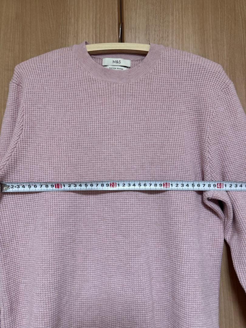 【美品】インポートM&Sマークスアンドスペンサー UK38メンズ ピンクセーター — image 4