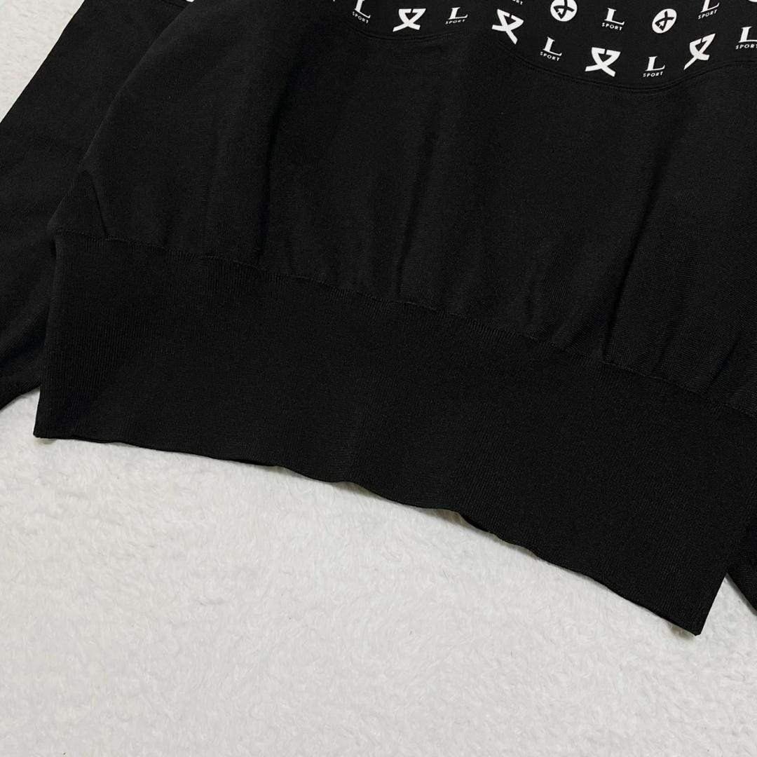 近年✨美品 レオナール モノグラム切替ニット ロゴ バイカラー 手洗い◎ XL — image 5
