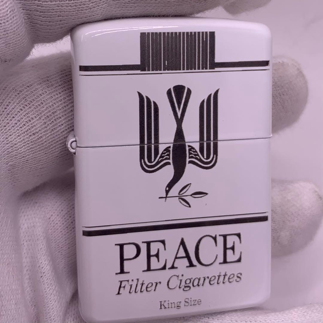 【オク】　ピース PEACE ホワイト　オイルライター — image 2