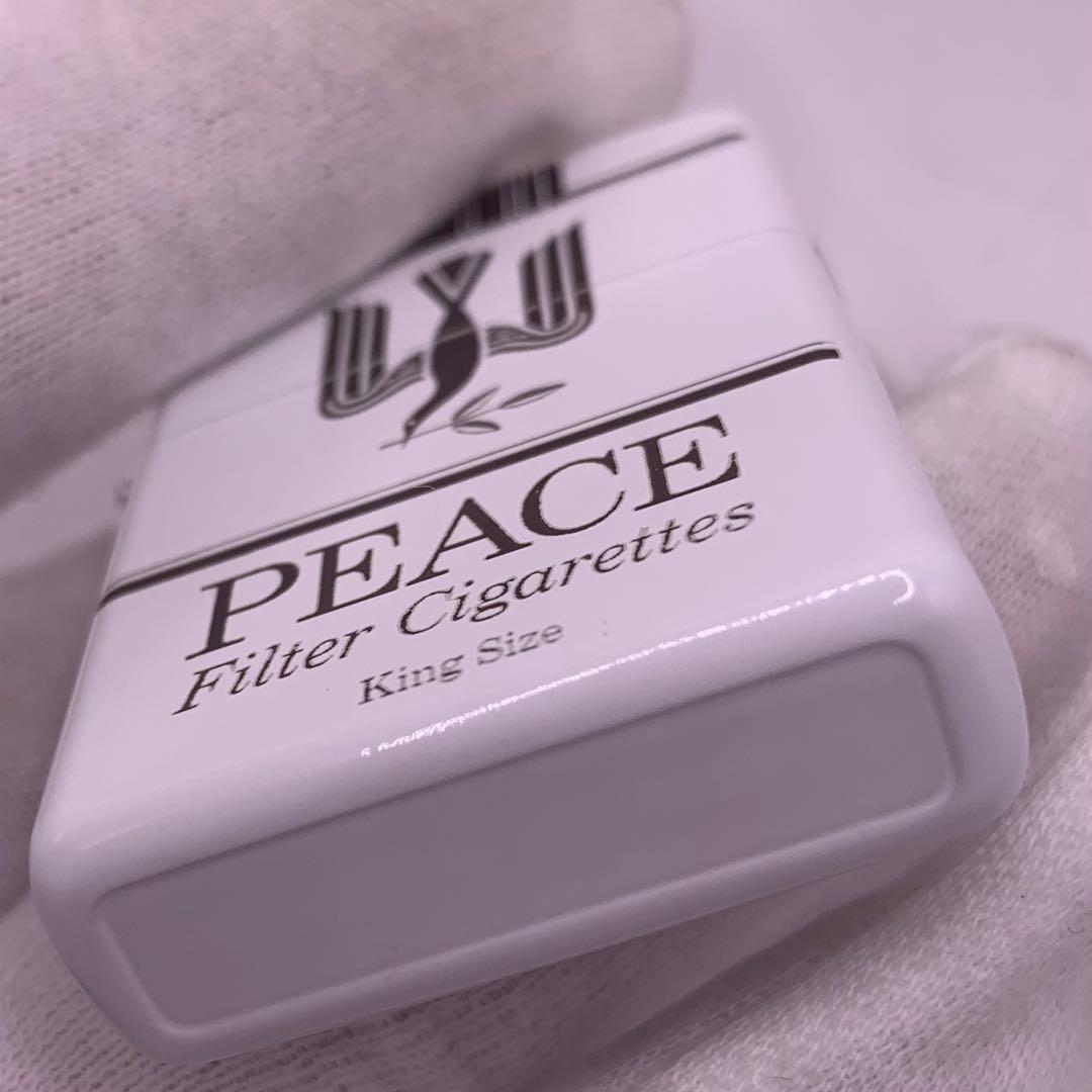 【オク】　ピース PEACE ホワイト　オイルライター — image 4