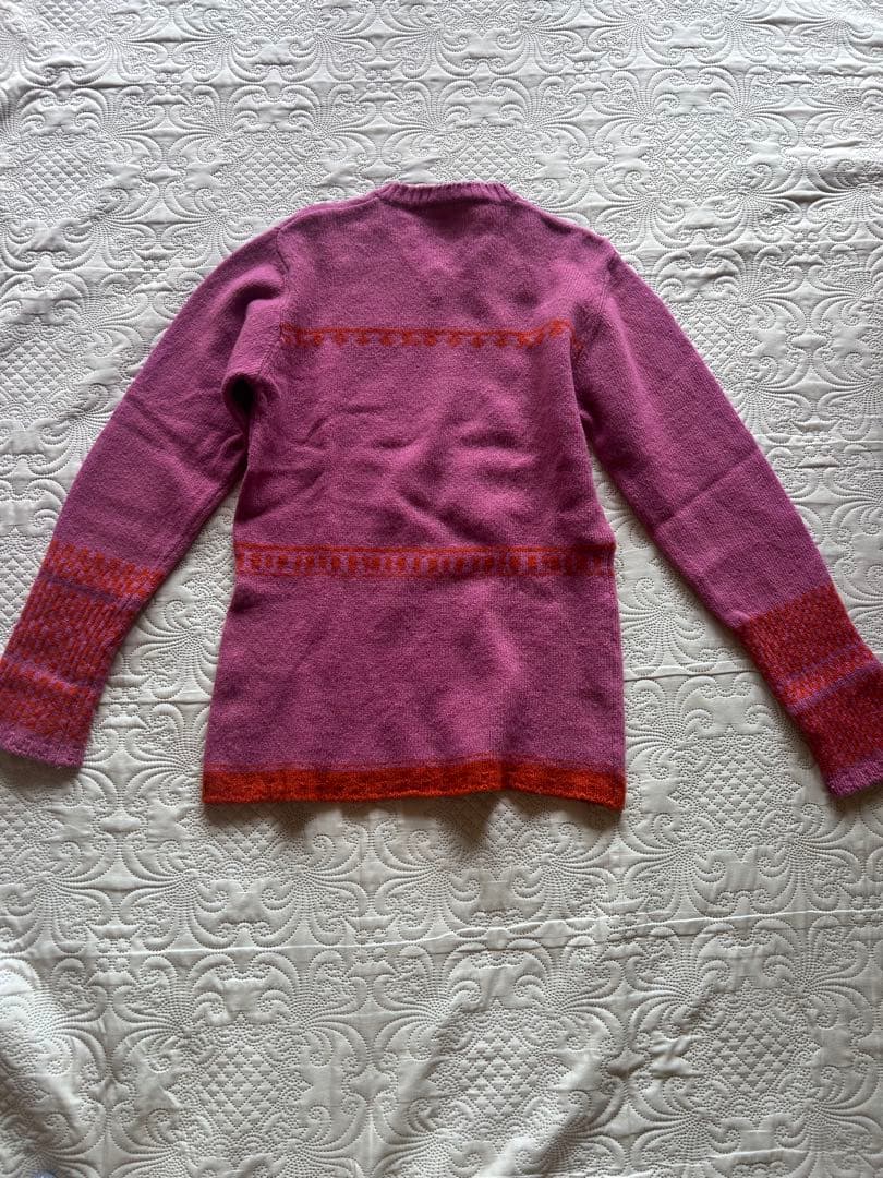 希少　平成DRIES VAN NOTEN ウールニット セーター ピンク M — image 4
