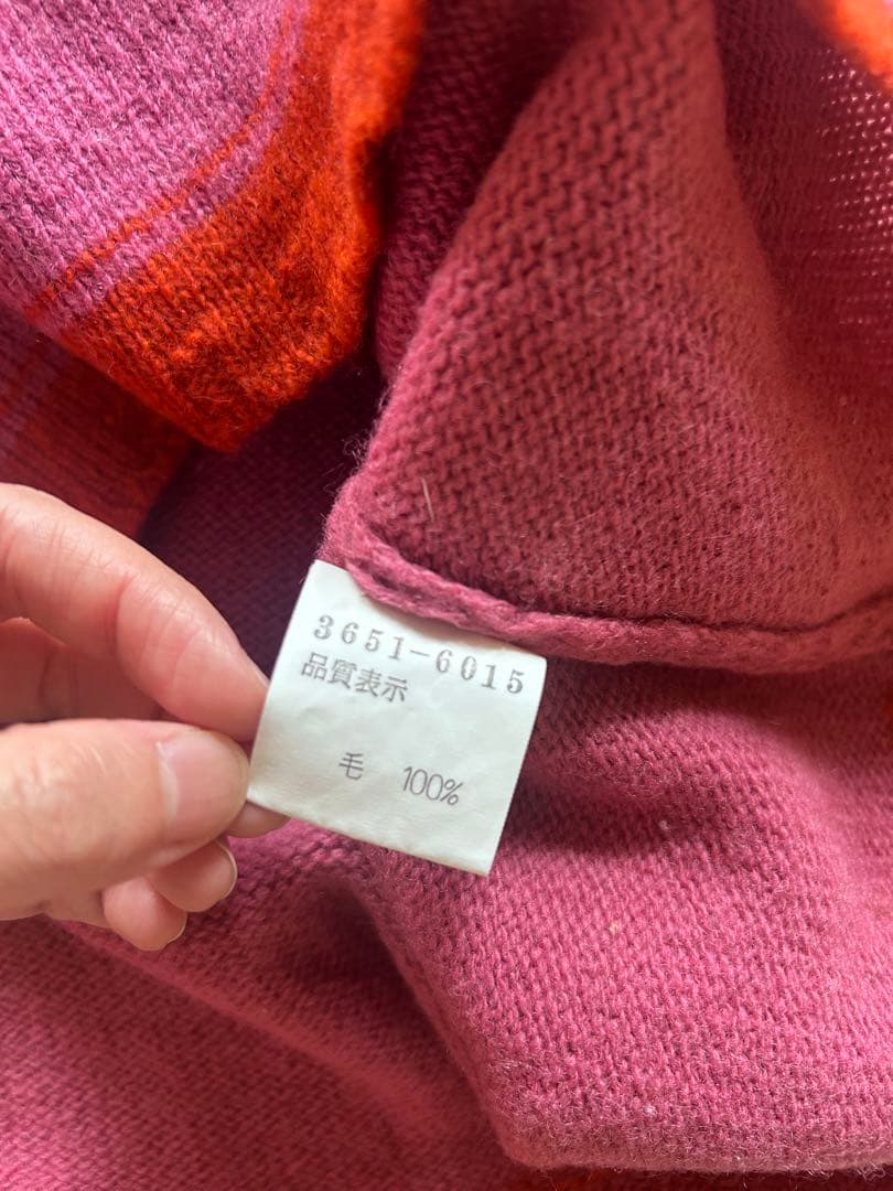 希少　平成DRIES VAN NOTEN ウールニット セーター ピンク M — image 5