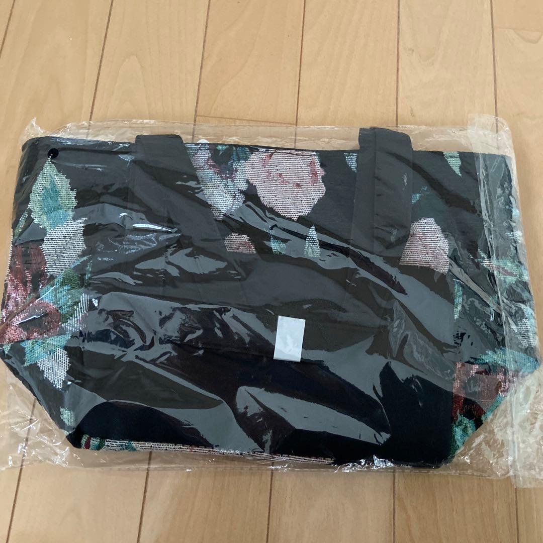 【新品/未使用】ゴブラン型バッグ　ローズ柄　ゴブラン舟形バッグ　黒 — image 2