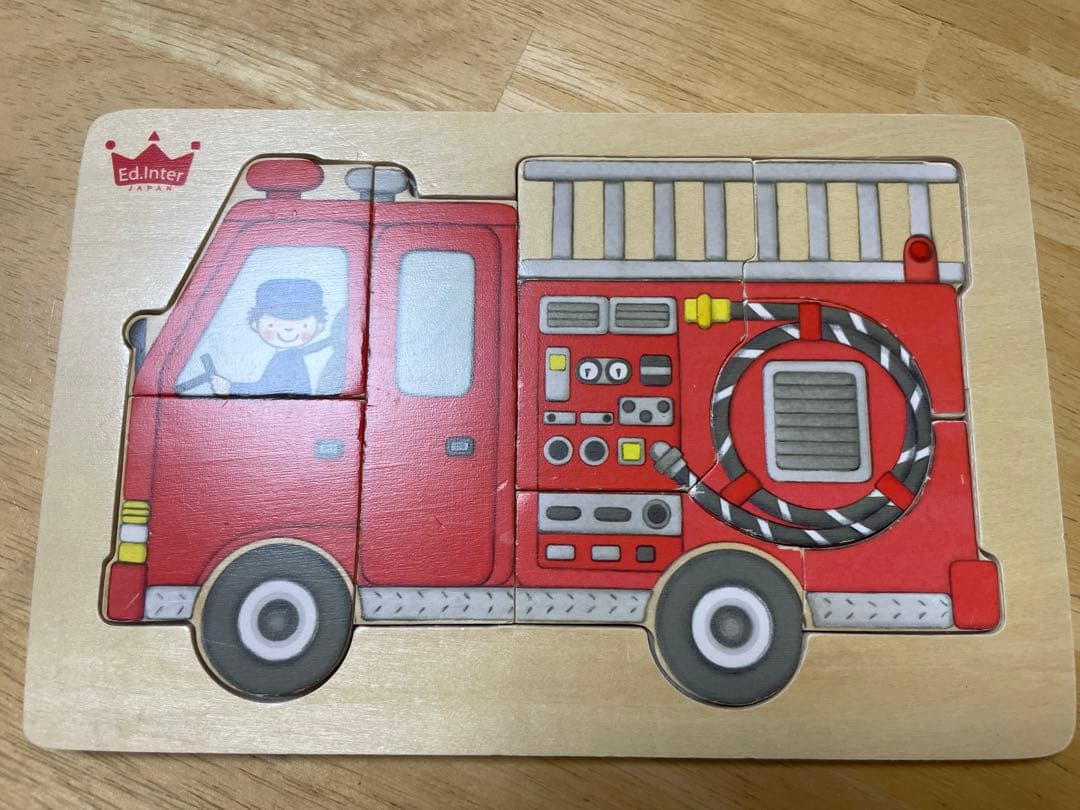 Ed.Inter 木製パズル 2点セット 電車 消防車 — image 2