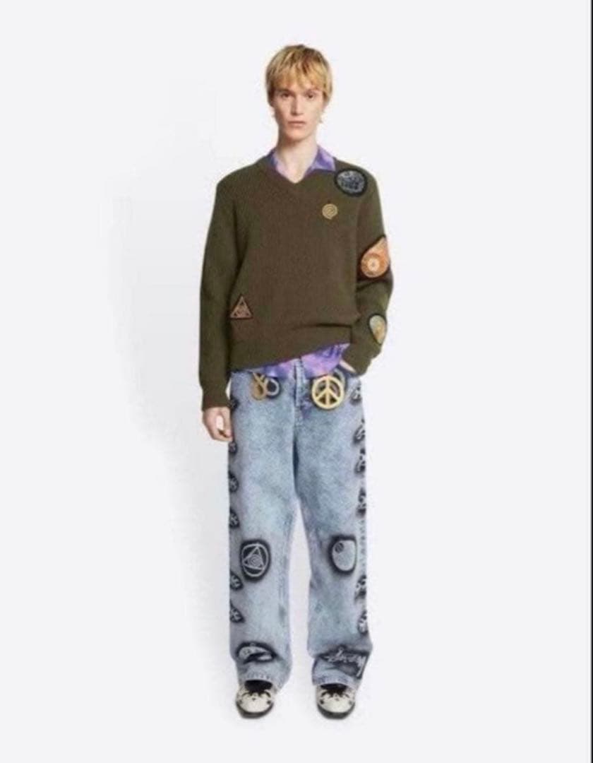 DRIES VAN NOTEN STUSSY コラボ　ニット　ワッペン　ドリス — image 3