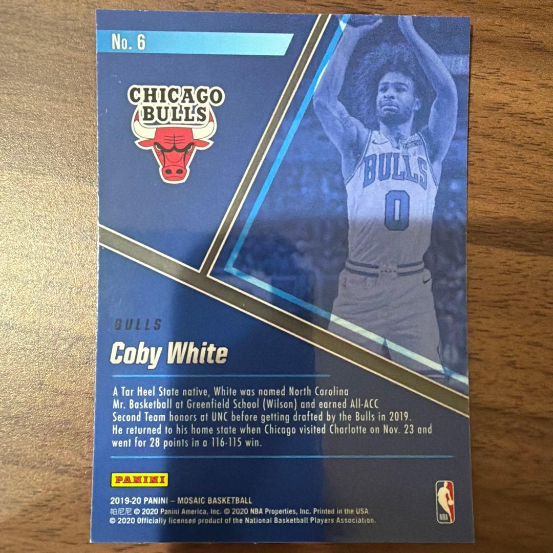 Coby White 2019-20 Panini Mosaic Card — image 3