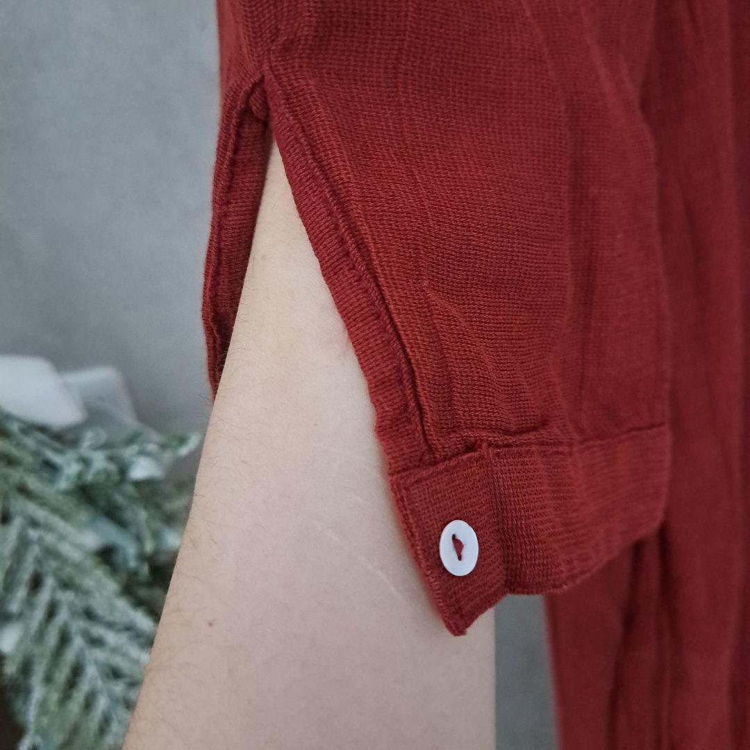 未使用ZARA スタンドカラー ロングシャツ ワンピマキシ — image 4