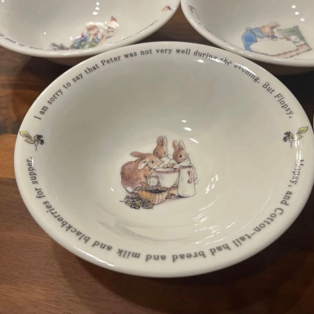 新品 ピーターラビット サラダボウル 5点セット 陶器 食器 お皿 — image 3