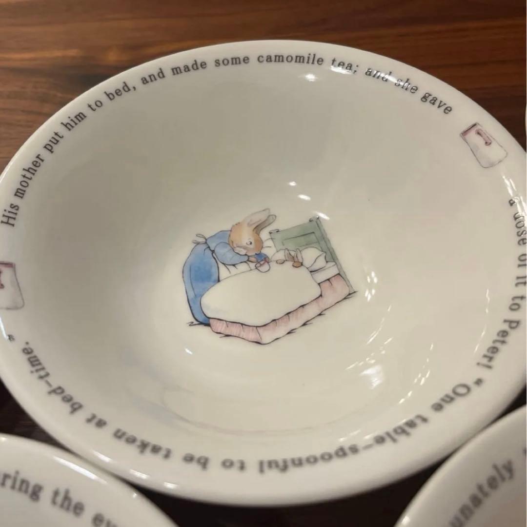 新品 ピーターラビット サラダボウル 5点セット 陶器 食器 お皿 — image 5