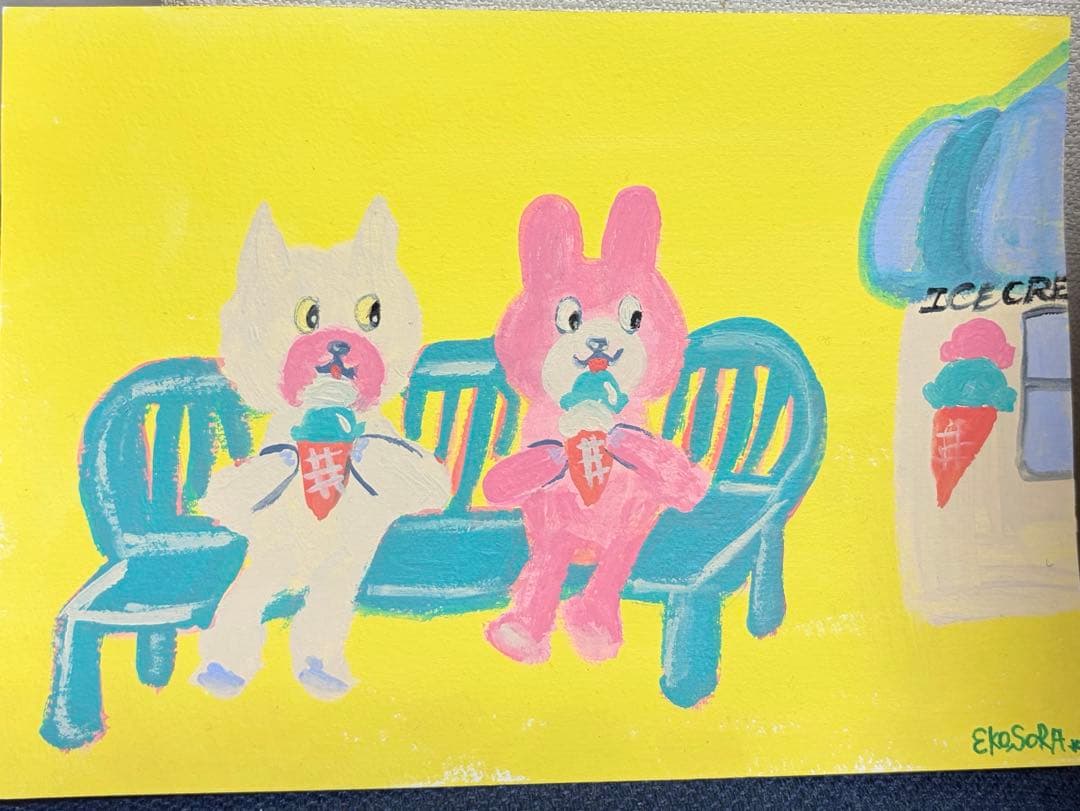 『ふたりの秘密のお店』　アクリル原画 — image 2