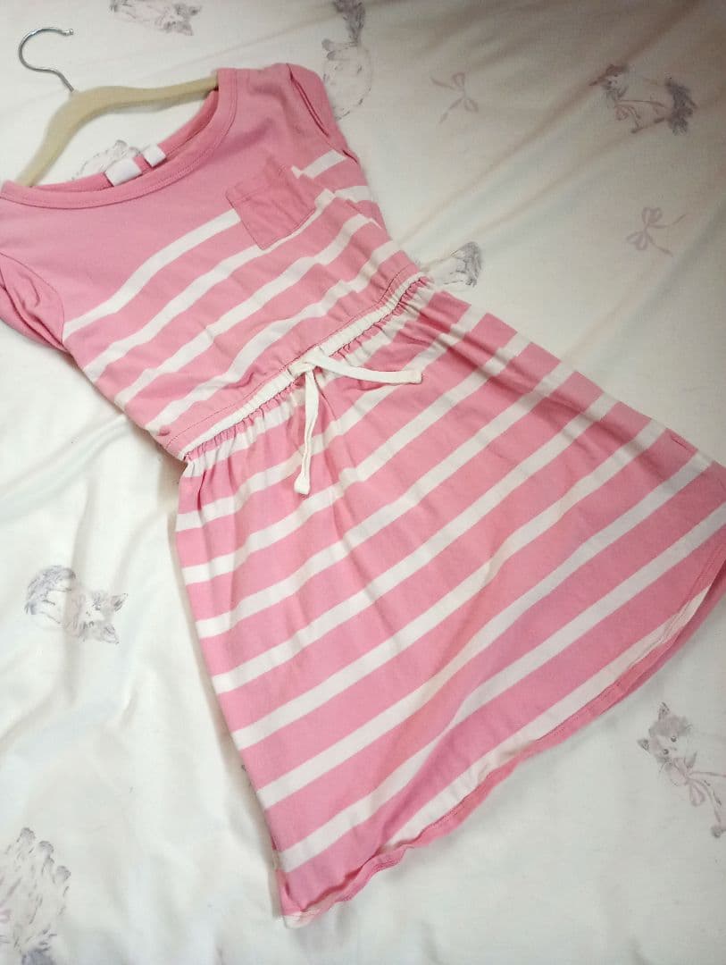 GAPKids ボーダー ワンピース ピンク　ギャップキッズ　120cm — image 2