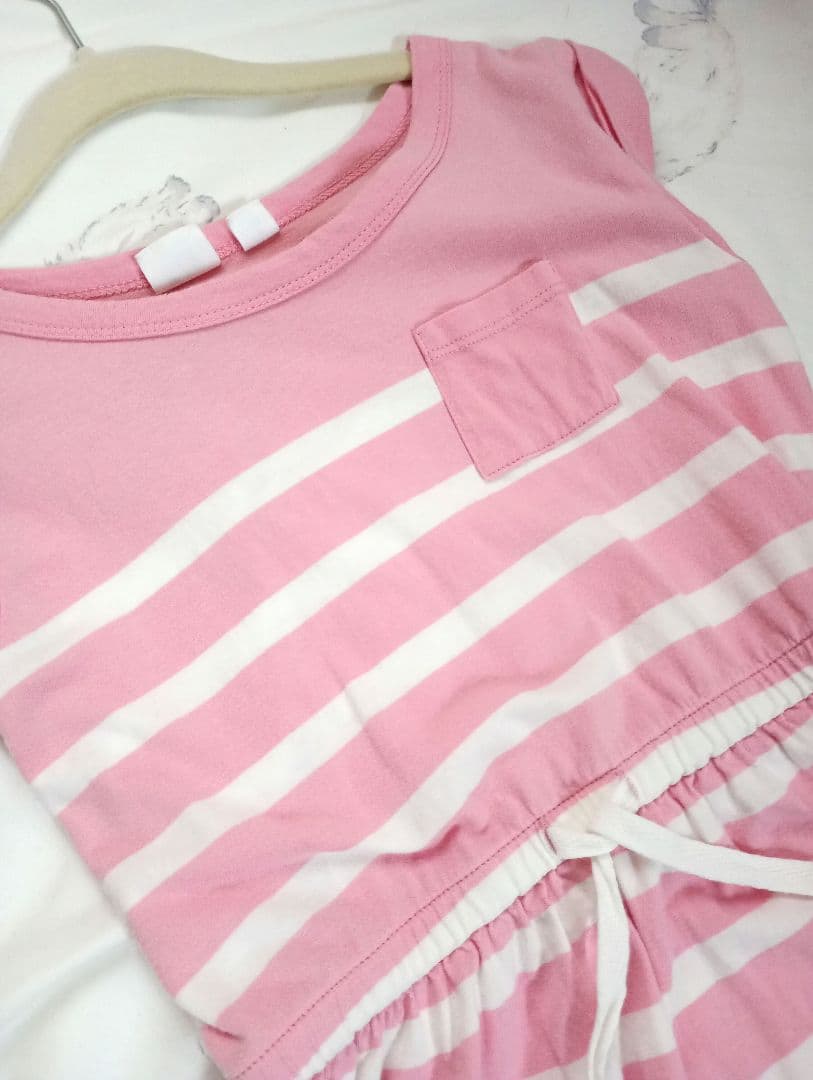 GAPKids ボーダー ワンピース ピンク　ギャップキッズ　120cm — image 3