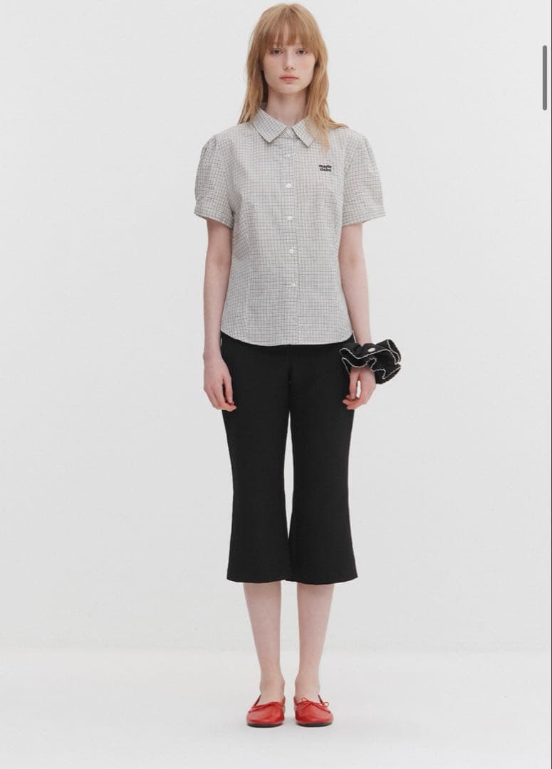 marie claire チェック柄半袖シャツ — image 2