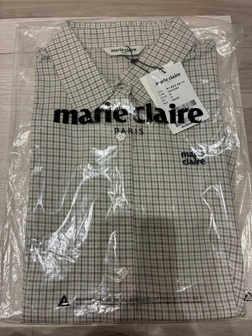 marie claire チェック柄半袖シャツ — image 3