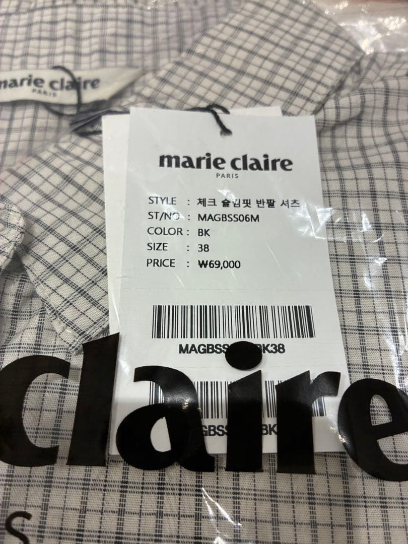 marie claire チェック柄半袖シャツ — image 4