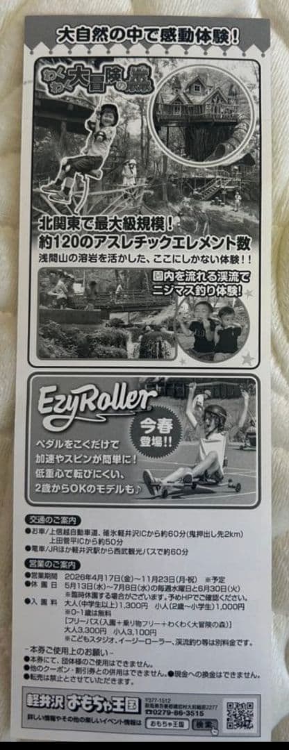 【4枚セット】軽井沢おもちゃ王国 特別入園券 2026.7.31まで — image 3