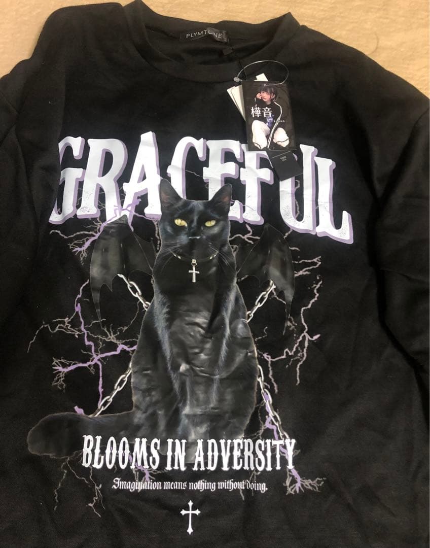 新品 樺音 コラボ プルオーバー 黒 Lサイズ 半袖Tシャツ 半袖カットソー — image 2