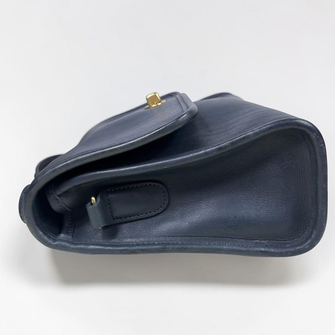 Old Coach 2way ハンドバッグ ネイビー 斜め掛け◎ ターンロック — image 4
