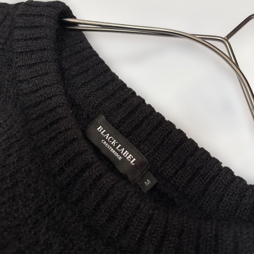 ✨未使用級✨ブラックレーベルクレストブリッジ　モヘヤケーブルニットM 黒 — image 3