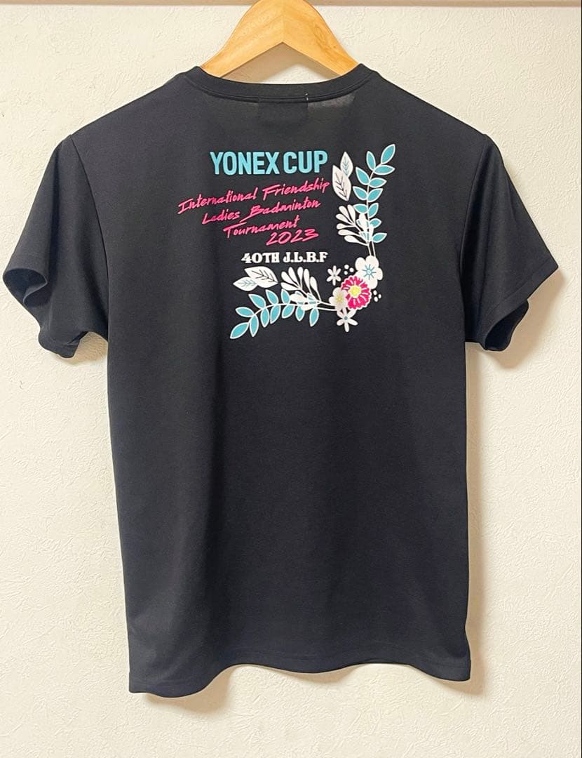 YONEX ヨネックス Tシャツ 黒 バックプリント【吸汗速乾】フリーサイズ — image 2