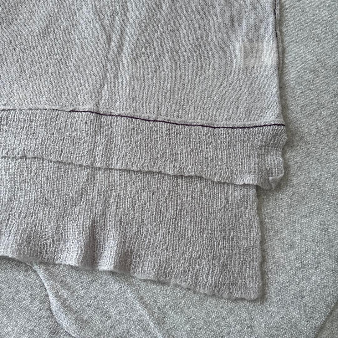 KBF 長袖 ニット レイヤード風 グレー — image 2