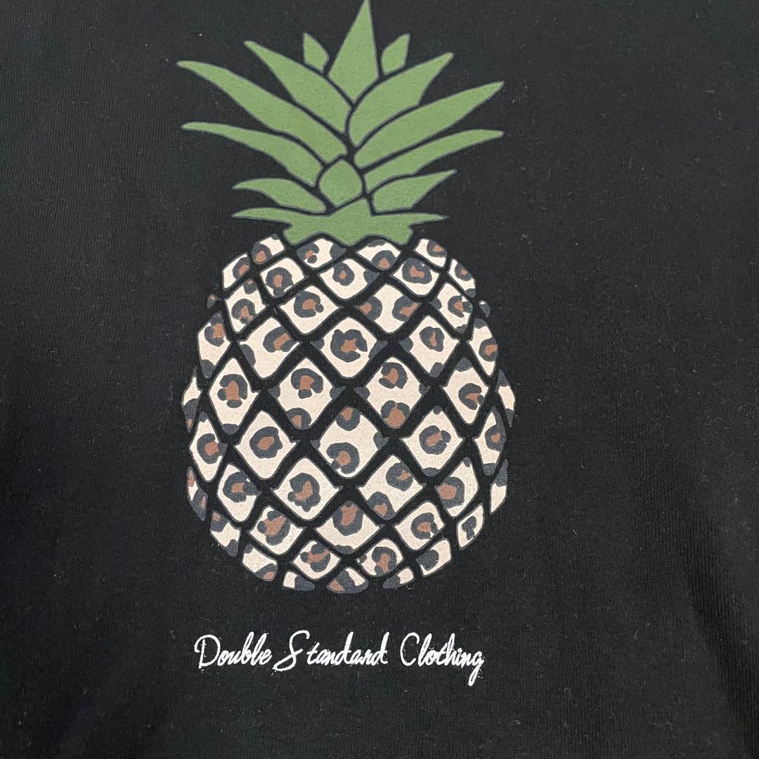 美品　ダブルスタンダードクロージング　パイナップル柄　半袖Tシャツ　黒 — image 3