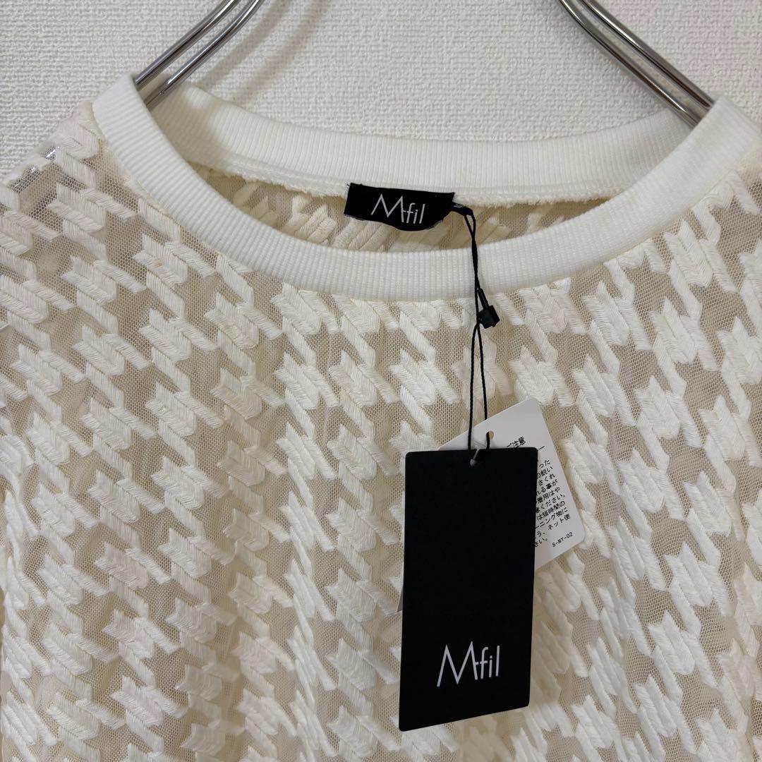 【新品訳あり】M-filシアープルオーバー 千鳥格子 オフホワイト 40長袖 — image 2