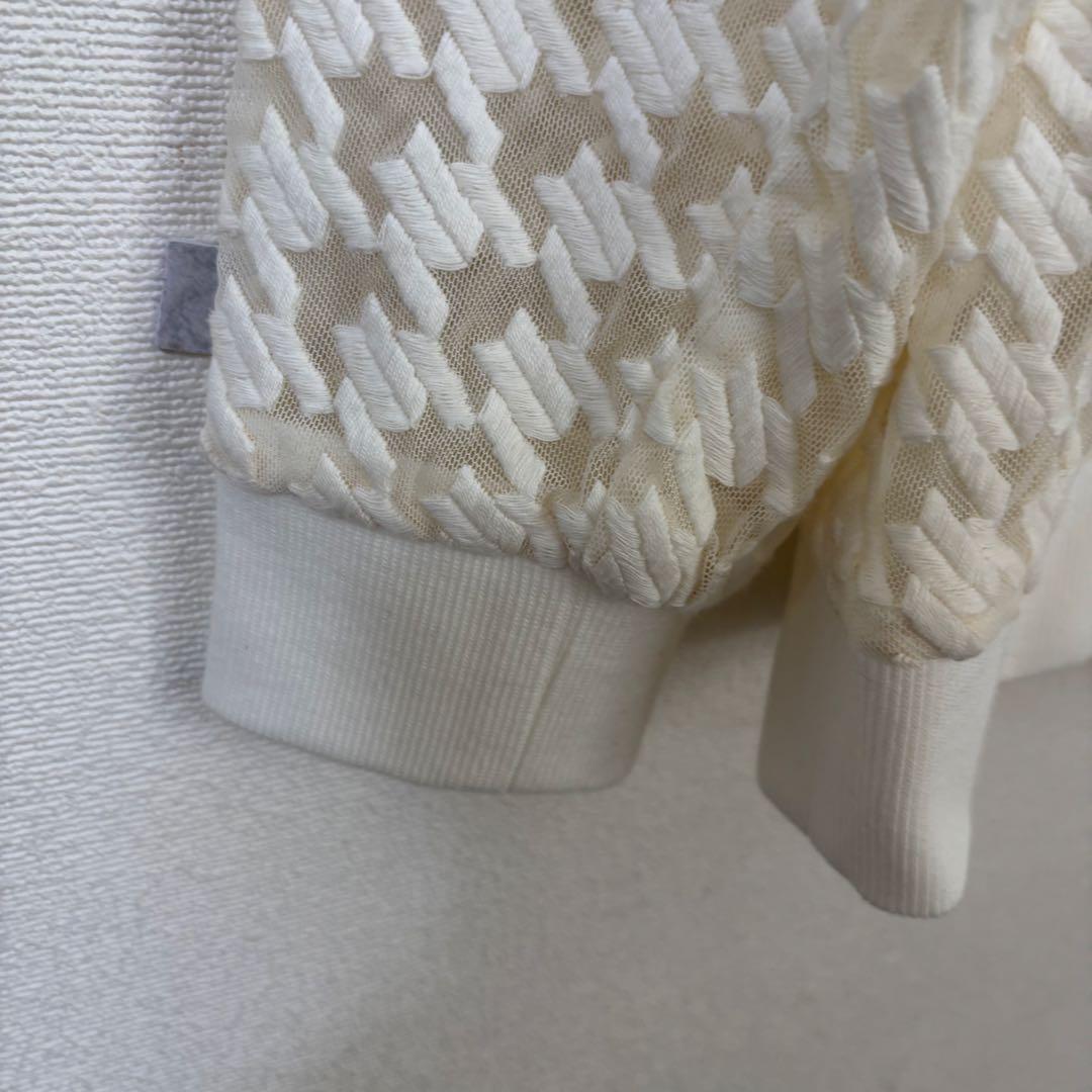 【新品訳あり】M-filシアープルオーバー 千鳥格子 オフホワイト 40長袖 — image 5