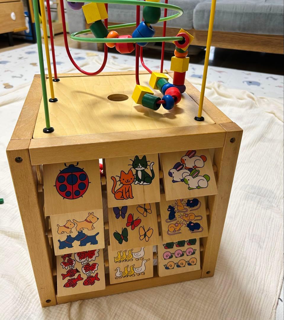 木製 知育玩具 アクティビティキューブ ルーピング — image 2