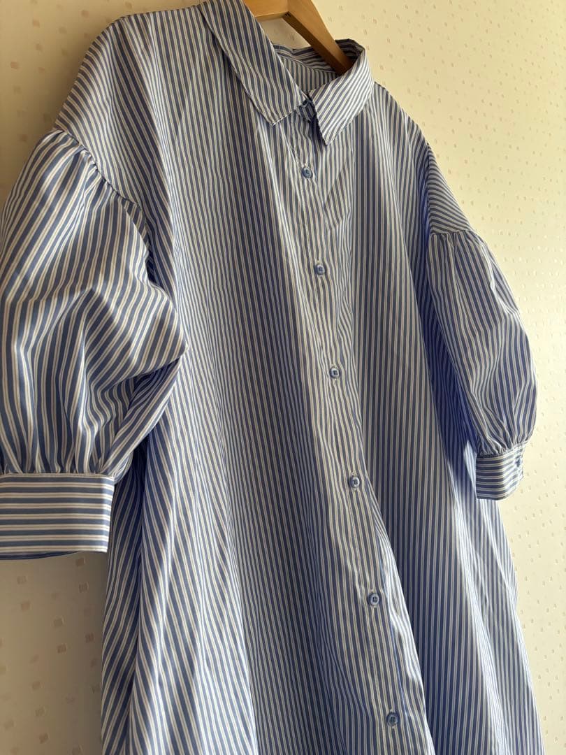 新品未使用　五分袖ロングシャツ — image 3
