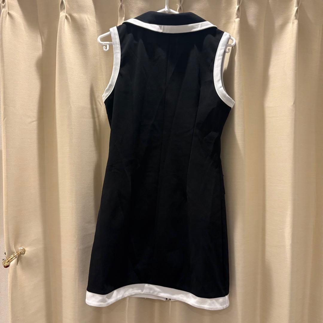 SHEIN バイカラー ジップアップ ミニワンピース — image 2