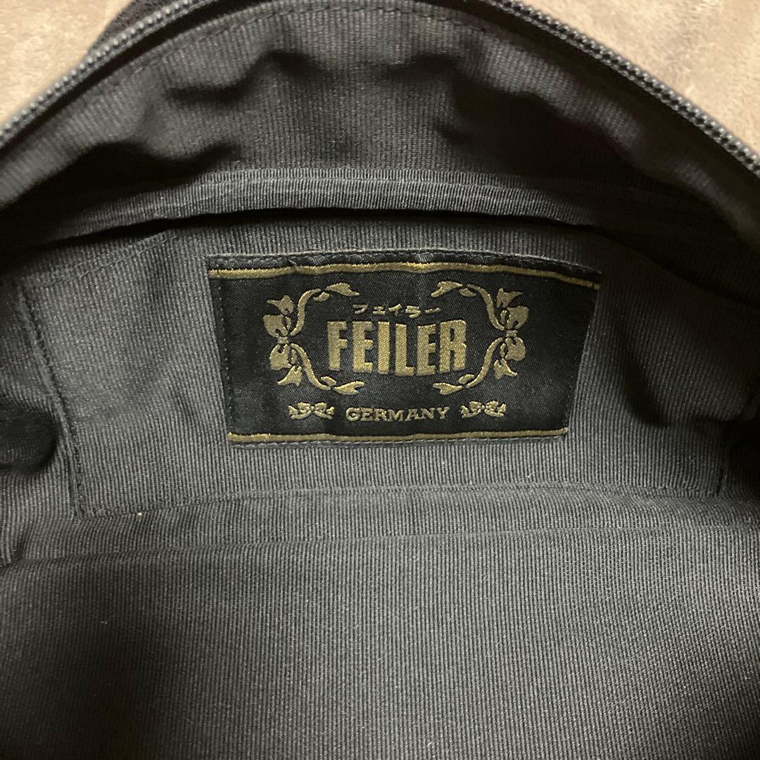 【FEILER】フェイラー ハンド ボストン トートバッグ ブラック ゴールド — image 3