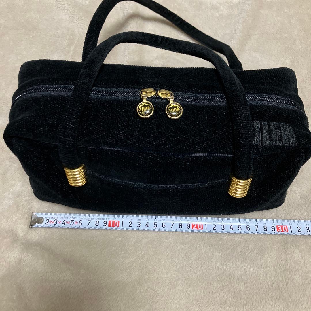 【FEILER】フェイラー ハンド ボストン トートバッグ ブラック ゴールド — image 5