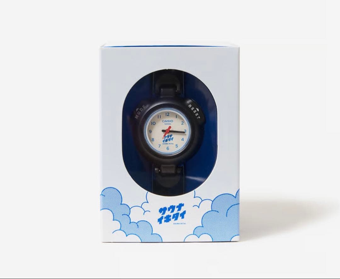 CASIO カシオ サ時計 サウナイキタイ 限定モデル ブルー タオル付き — image 2